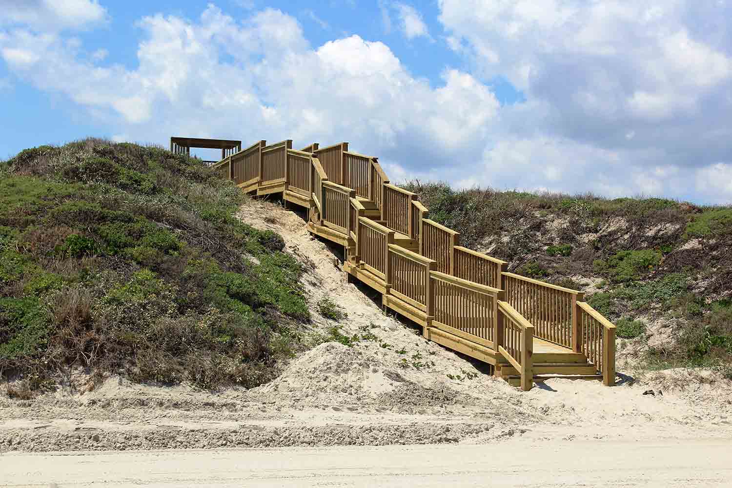 Stairs on the beach at Port Aranasas