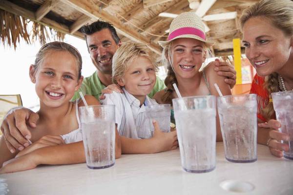 Family dining in Port Aransas