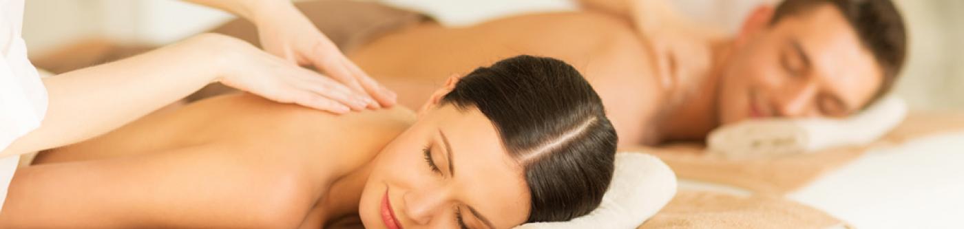 Couple getting a massage at the Balinese Wellness Spa