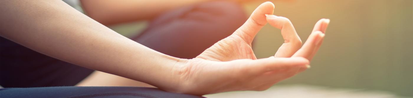 Yogis in a relaxing yoga class